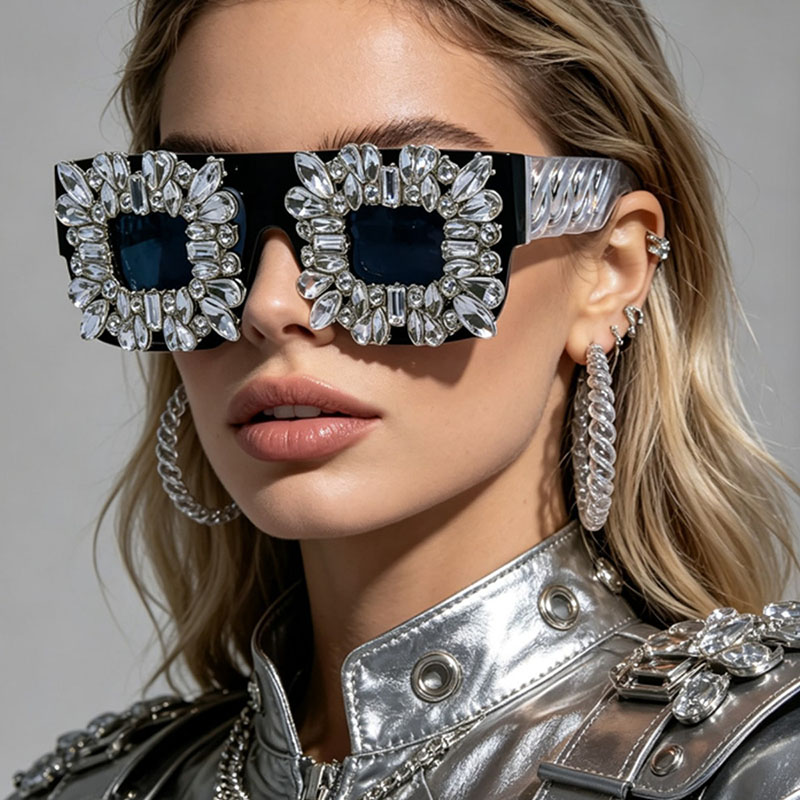 Abartılı Bling Rhinestone Kare - Sunglass Retainer Cord incelemesi ve fiyatı