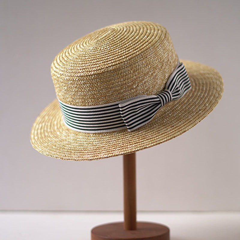 Geniş ağız Boater şapka düz üs - Bucket Hat Straw incelemesi ve fiyatı