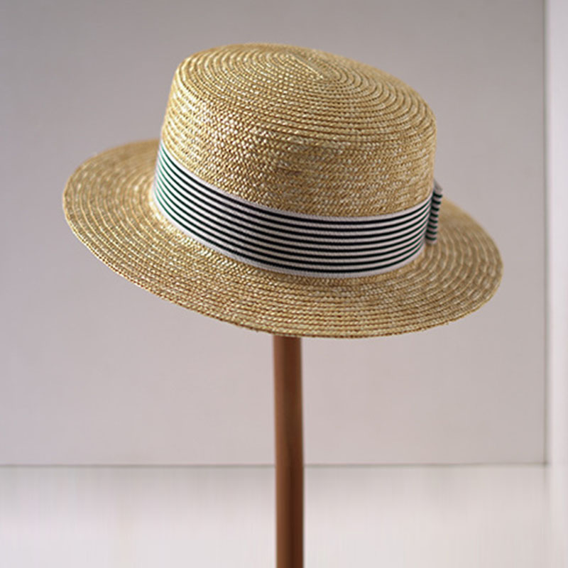 Geniş ağız Boater şapka düz üs - Bucket Hat Straw incelemesi ve fiyatı